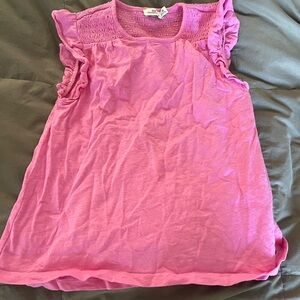 Vineyard Vines Pink Gathered Blouse